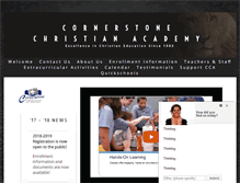 Tablet Screenshot of cornerstonechristianacademy.us